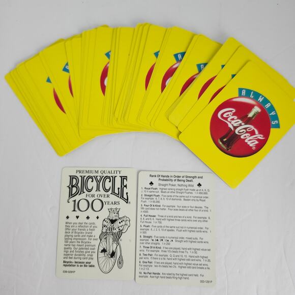 Coca Cola Vintage 1994 Playing Cards Always Coke Poker Game Night - Picture 3 of 6